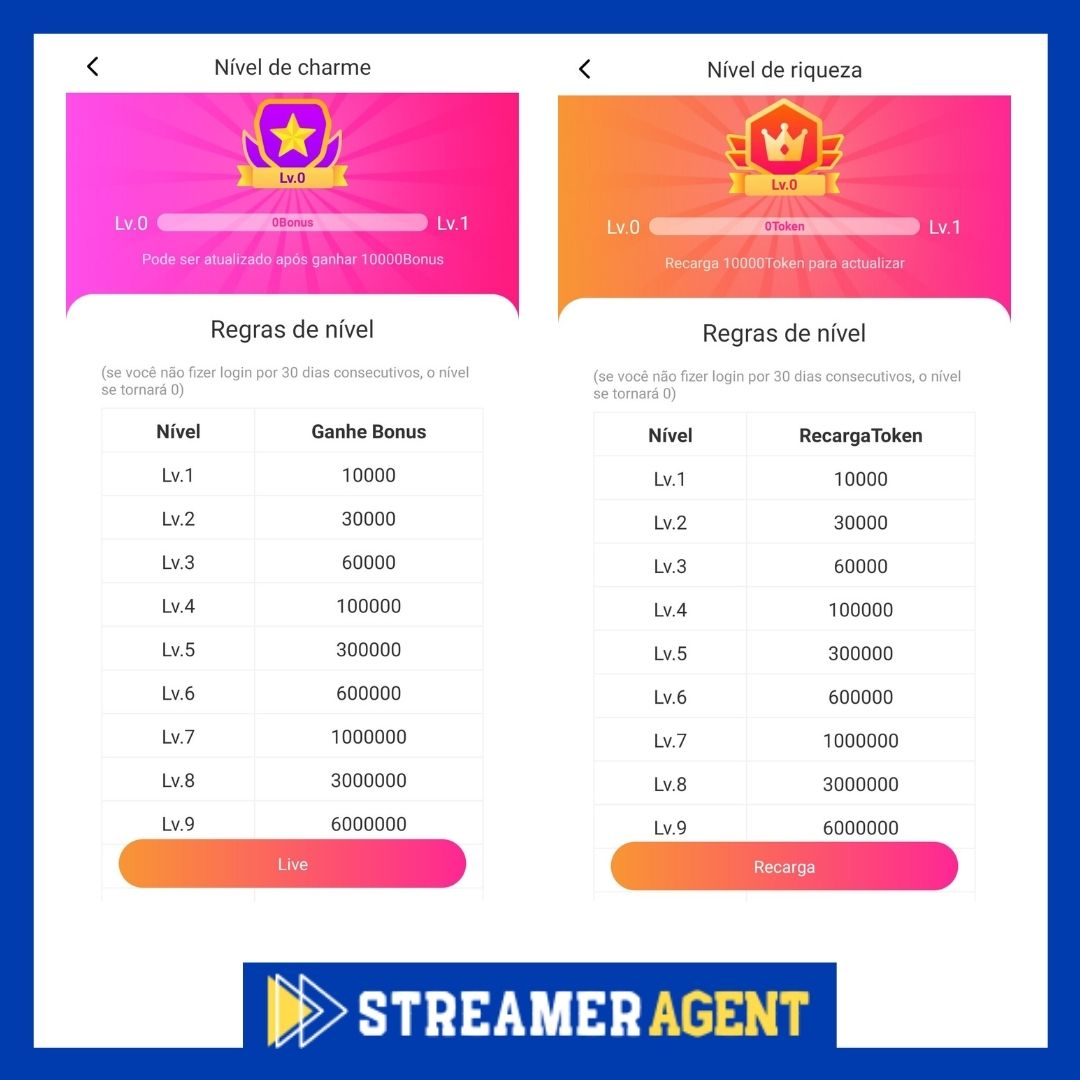 NIveles en HoneyCam - StreamerAgent - StreamerAgent