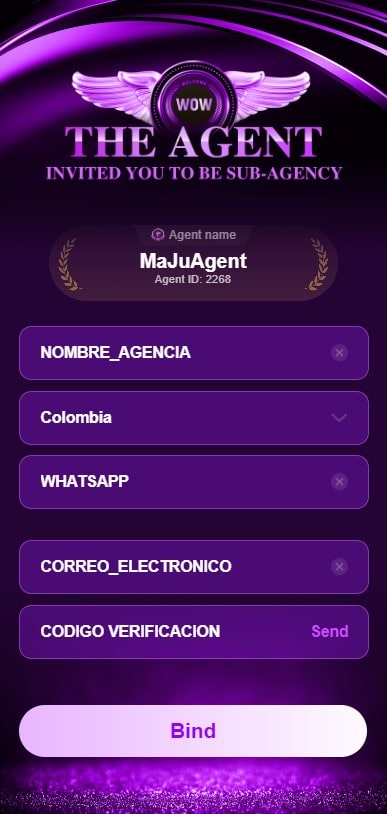 Registrarme en WOW Cams App - Streamer Agent