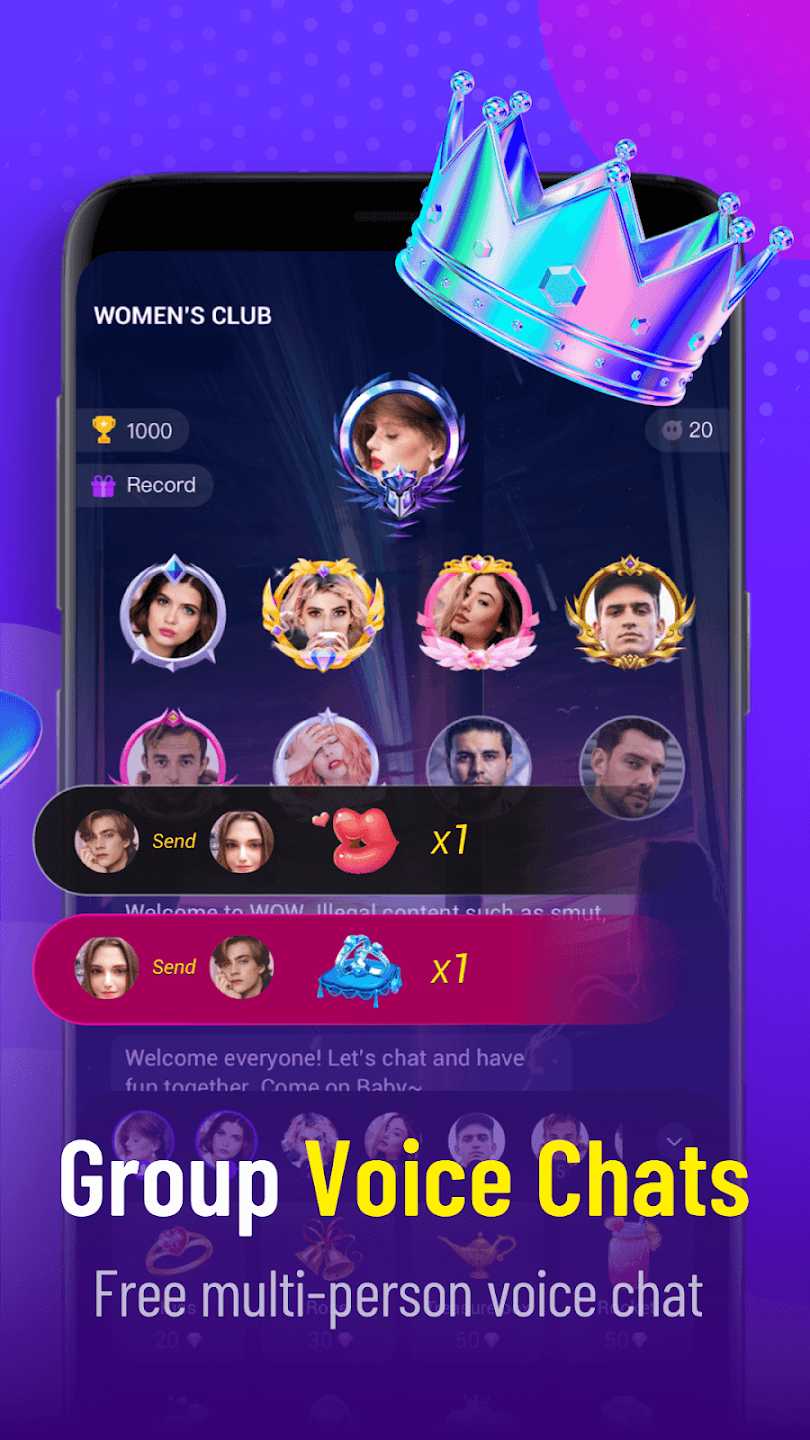 Chat vocal de groupe WOW Pro