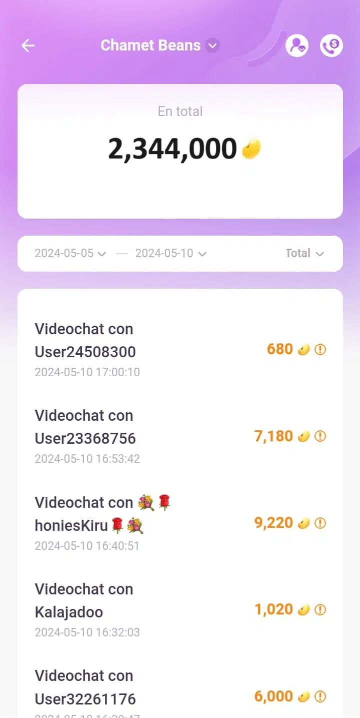 Gains-dollars-Chamet-App-234-usd