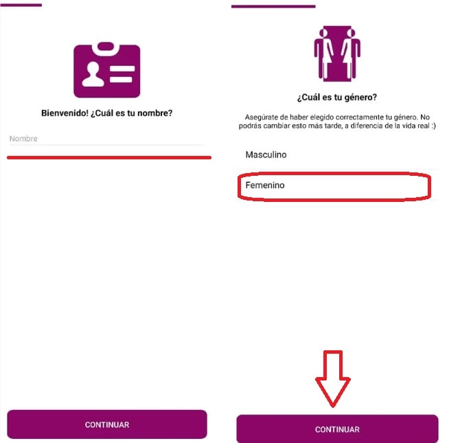 Crear usuario username salsa App