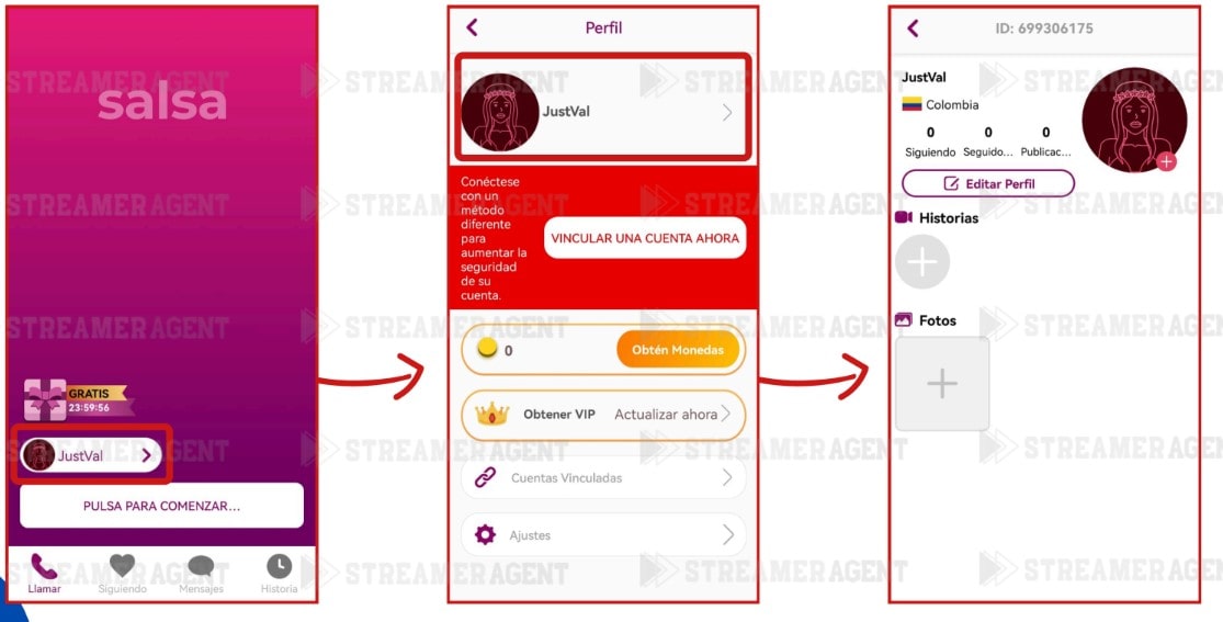ID de salsa app para activacion